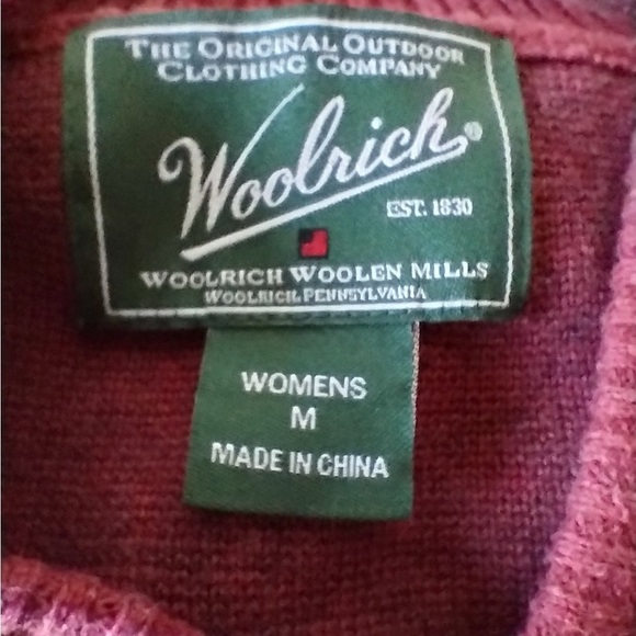 Woolrich red V neck sweater size M - Picture 4 of 7